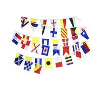 Flaglink Set di 40 bandiere con codice di segnalazione della marina marittima internazionale, lunghezza 1,2 m, decorazione a tema nautico per patry