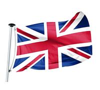 FLAGLY Bandiera di alta qualità del Regno Unito, 100 x 150 cm, peso 115 g/m², stampata, robusto e resistente alle intemperie in poliestere con occhielli (100 x 150 cm, Regno Unito)