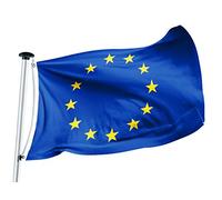 FLAGLY bandiera Europe 100 x 150 cm -160g/m² peso del tessuto - tessuto per bandiera navale fatto a mano, robusto e resistente alle intemperie con occhielli (100 x 150 cm, Europe)