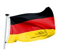 FLAGLY bandiera Germania 100 x 150 cm -160g/m² peso del tessuto - tessuto per bandiera navale fatto a mano, robusto e resistente alle intemperie con occhielli (100 x 150 cm, Germania)