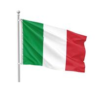 FLAGLY Bandiera Italia 90 x 150 cm - versione standard in poliestere per bandiere da 90 g/m² - resistente alle intemperie e ai raggi UV con occhielli (90 x 150 cm, Italia)