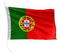 FLAGLY bandiera per barca Portogallo 45 x 30 cm formato orizzontale - peso del tessuto 115g/m² - stampata, robusta con corda e occhiello, accessori per barca barca a motore