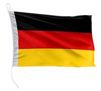 FLAGLY Bandiera per barche di alta qualità, 20 x 30 cm, 160 g/m², robusto e resistente alle intemperie, con maglia e passante, accessori per barche a motore (20 x 30 cm, Germania)