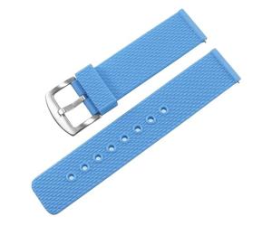 FLAGPVPAGT Cinturino Fit For Orologio In Gomma Con Interfaccia Universale 18/19/20/21/22/23/24 Mm, Cinturino In Silicone Impermeabile(Baby blue silver B,23mm)