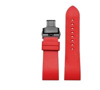 FLAGPVPAGT Cinturino Fit For Orologio In Gomma Fluorurata Da 23 Mm, Adatto Fit For Cinturini Fit For Orologi Da Uomo Della Serie PRW-6900/6800/3400 PRJ-B001(Red black buckle)