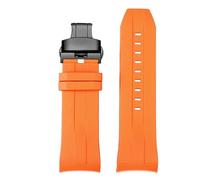 FLAGPVPAGT Cinturino In Gomma Con Estremità Curva Da 21 Mm E 22 Mm, Adatto Fit For Cinturino Da Polso In Silicone Starfish Diving T120 T120417A, Da Uomo, Nero E Blu.(Orange black,22mm)