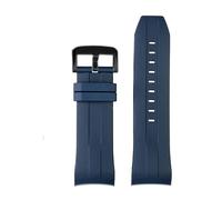 FLAGPVPAGT Cinturino In Gomma Con Estremità Curva Da 21 Mm E 22 Mm, Adatto Fit For Cinturino Da Polso In Silicone Starfish Diving T120 T120417A, Da Uomo, Nero E Blu.(Blue black buckle,21mm)