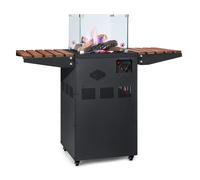 Flagranti Plus, Stufa a gas, acciaio inox, tavolini laterali, 8 kW