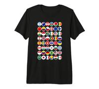 Flags of The Countries of The World Graphic Cool Designs Maglietta Premium