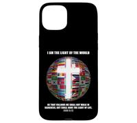 Flags of The World - Christian Faith Cross John 8:12 Light Custodia per iPhone 15 Plus