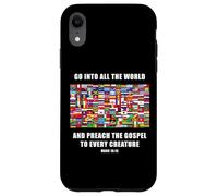 Flags of The World - Christian Faith Gospel Mark 16:15 Custodia per iPhone XR