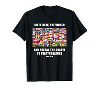 Flags of The World - Christian Faith Gospel Mark 16:15 Maglietta