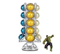 Flagship Nespresso Vertuoline VertuoPlus - Supporto per cialde da caffè girevole a 360 gradi, per capsule di caffè, in metallo argentato (20 cialde)