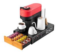 FlagShip Vertuo, supporto per cialde di caffè Nespresso, in metallo nero, adatto a tutte le cialde Vertuo