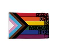 Flagtex Everyone Is Welcome Here Bandiera 150 cm x 90 cm