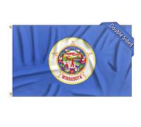 FLAGWIN Minnesota Flag 3x5 FT - 3 Ply Double Sided Polyester Flags with Brass Grommets - Vivid Color and Fade Proof State of Minnesota Flag 3x5 Outdoor
