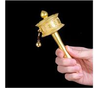 FLaig Ruota di preghiera tibetana tenuta in mano. Il buddismo tibetano è utilizzato for la preghiera, la benedizione, la meditazione, la guarigione, il rilassamento, lo yoga Preghiera (Color : Gold,