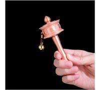 FLaig Ruota di preghiera tibetana tenuta in mano. Il buddismo tibetano è utilizzato for la preghiera, la benedizione, la meditazione, la guarigione, il rilassamento, lo yoga Preghiera (Color : Brass
