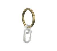 Flair Deco 11051603-2048 Anelli in Ottone con Pieghe Ganci per 16 mm Ø heimtexland aste, Contenuto della Confezione 20 PCS