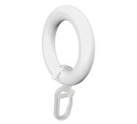 Flair Deco 11052008-1032 Anelli con Pieghe Ganci per 20 mm Diametro heimtexland aste, Contenuto della Confezione 10 PCS, in Legno Laccato Bianco