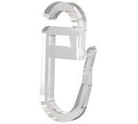Flair Deco 11061201-1004 di KLIP Gancio con Pieghe Ganci Piatto Occhiello, Trasparente in plastica/Contenuto della Confezione 10 PCS