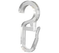 Flair Deco 11061602-1004 di KLIP Gancio con Gancio Occhiello Pieghe 10 mm, Trasparente in plastica/Contenuto della Confezione 10 PCS