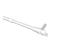 Flair Deco Morsetto aste con Lato Haltern 10 mm Ø, Regolabile 60 - 80 cm (2 Pezzi), Metallo, Bianco, 62 x 1 x 4 cm, 2 unità