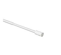 Flair Deco Morsetto aste con Tappo di Gomma 8 mm Ø, Regolabile 80 - 120 cm (2 Pezzi), Metallo, Bianco, 80 x 1 x 1 cm, 2 unità
