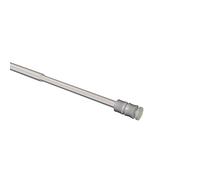 Flair Deco Morsetto aste con Tappo di Gomma 8 mm Ø, Regolabile 80 - 120 cm (2 Pezzi), Metallo, Grigio Argento, 80 x 1 x 1 cm, 2 unità