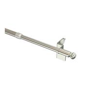 Flair Deco Regolabili bastoni, Disco bastoni con pronta a Sfera, 2 Pezzi, ausdrehbar, Metallico, Acciaio Inossidabile, Ottica, 50 - 80 cm