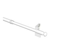 Flair Deco Regolabili bastoni, Disco bastoni con pronta a Sfera, 2 Pezzi, ausdrehbar, Metallo, Bianco, 80 - 100 cm