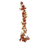 Flair Flower 194429GOR, ghirlanda di viti da appendere, foglie di vite, fiori artificiali, matrimoni, feste, giardino, decorazione da parete, colore giallo/arancione, 180 x 16 x 8 cm