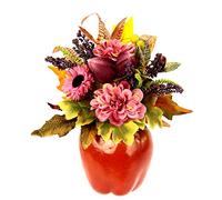 Flair Flower Crisantemi nella casseruola, Colore: Rosa., 28x20x16 cm