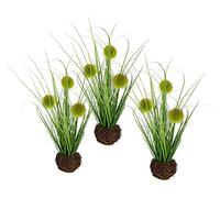 Flair Flower Erba artificiale a bottone nel sottobosco, erba artificiale, decorazione per erba, ciliego, panicoideae, erba dolce Setaria