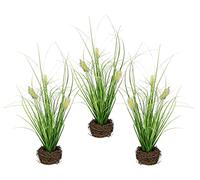 Flair Flower Erba artificiale a coda di volpe nel nido di sottobosco, erba artificiale, decorazione per erba, setaria