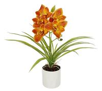 Flair Flower Orchidea artificiale, 40 cm, in vaso, orchidea artificiale, ideale come decorazione per matrimoni