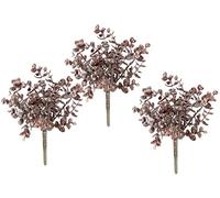 Flair Flower Ramo di eucalipto artificiale con bacche di eucalipto ghiacciato, rami di eucalipto, fiori, decorazione natalizia, bespuglio, fiori artificiali, decorazione per ghirlande