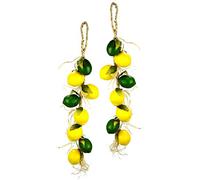 Flair Flower Set di 2 ghirlande artificiali di lime/lime, decorazione per frutta in plastica, frutti realistici, per decorazioni, mix di limoni, decorazioni per alimenti, fake food