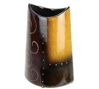 Flair Flower Vaso in ceramica decorativo, cilindro, marrone, floreale, matrimonio, vacanze, festival, stagioni, amore, natura, oblong, 19 x 10 x 10 cm