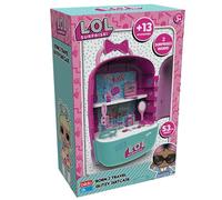 Flair Leisure Products Plc L.O.L Surprise Born 2 - Valigia da viaggio con specchio integrato, custodia con ruote e accessori di bellezza sicuri per bambini e trucco, per bambini
