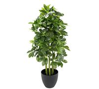 Flair Pianta artificiale in vaso in plastica Real Touch, pianta artificiale da interni, pianta decorativa, fiore di seta, pianta da ufficio, pianta di efflerapa, albero artificiale, 021109GN