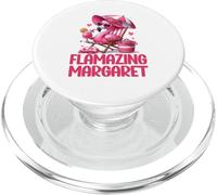 Flamasing Margaret Pink Flamingo, scena tropicale sulla spiaggia per donne PopSockets PopGrip per MagSafe