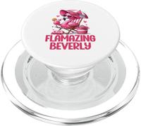 Flamazing Beverly Pink Flamingo Tropical Beach Scene Donna PopSockets PopGrip per MagSafe