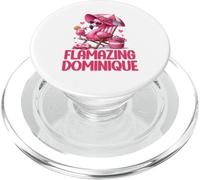 Flamazing Dominique Pink Flamingo Tropical Beach Scene Donne PopSockets PopGrip per MagSafe