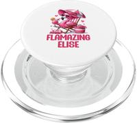 Flamazing Elise Pink Flamingo Tropical Beach Trip Donna PopSockets PopGrip per MagSafe