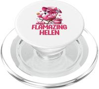 Flamazing Helen Pink Flamingo Tropical Beach Scene Donna PopSockets PopGrip per MagSafe