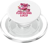 Flamazing Lucy Pink Flamingo Tropical Beach Trip Donna PopSockets PopGrip per MagSafe