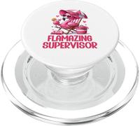 Flamazing Supervisor Viaggio in spiaggia tropicale con fenicottero rosa PopSockets PopGrip per MagSafe