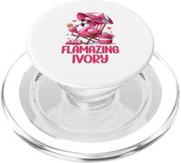 Flamazing - Viaggio tropicale da donna con fenicottero rosa avorio PopSockets PopGrip per MagSafe