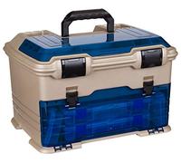 Flambeau Outdoors T5P Pro Multiloader Tackle Box, Cassetta da pesca con scatole Tuff Tainer, tecnologia anti-corrosione Zerust - Blu trasparente/Oro